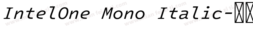 IntelOne Mono Italic字体转换